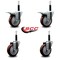 Service Caster 4'' Maroon Poly Swivel 3/4'' Expanding Stem Caster Set 2 Total Lock Brakes, 4PK SCC-EXTTL20S414-PPUB-MRN-2-S-2-34 - alternate 5
